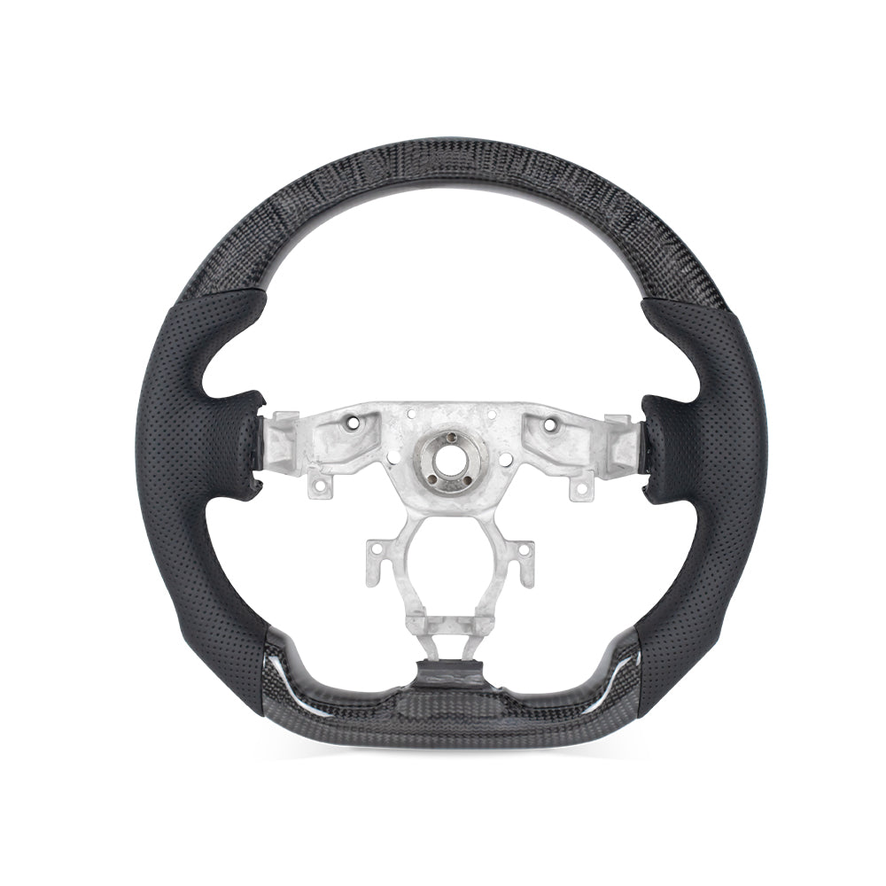 NISSAN 370Z GLOSSY CARBON FIBER BLACK NAPPA LEATHER STEERING WHEEL