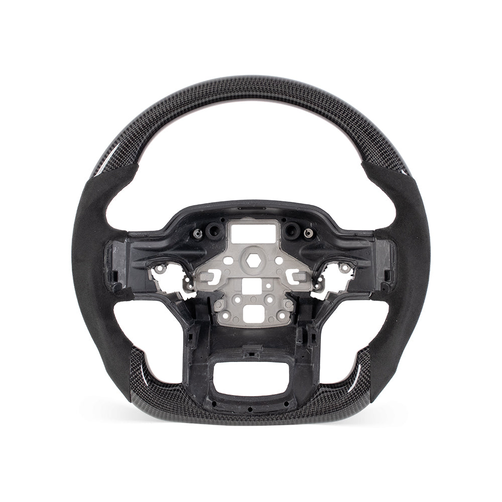 2021-2024 FORD F150 RAPTOR III IN GLOSS CARBON FIBER STEERING WHEEL & ALCANTARA GRIP