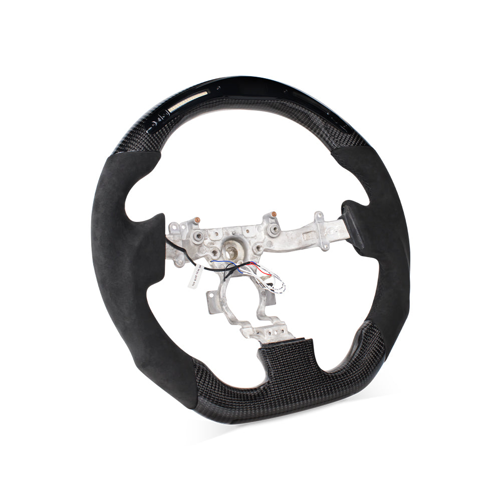 NISSAN GTR 2007-2016 CARBON FIBER ALCANTARA STEERING WHEEL WITH LED RACE DISPLAY