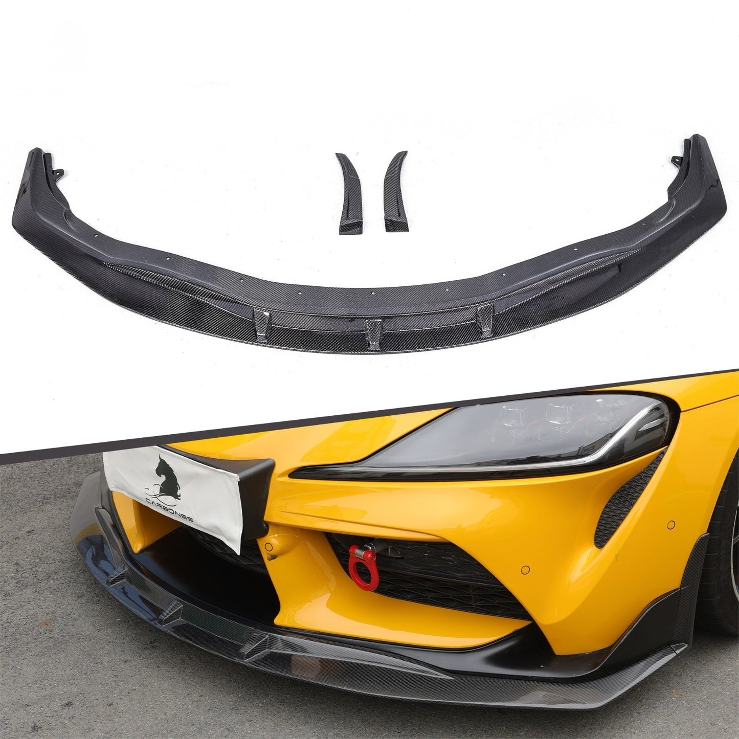 SUPRA MK5 MANTA RAY STYLE CARBON FRONT SPLITTER