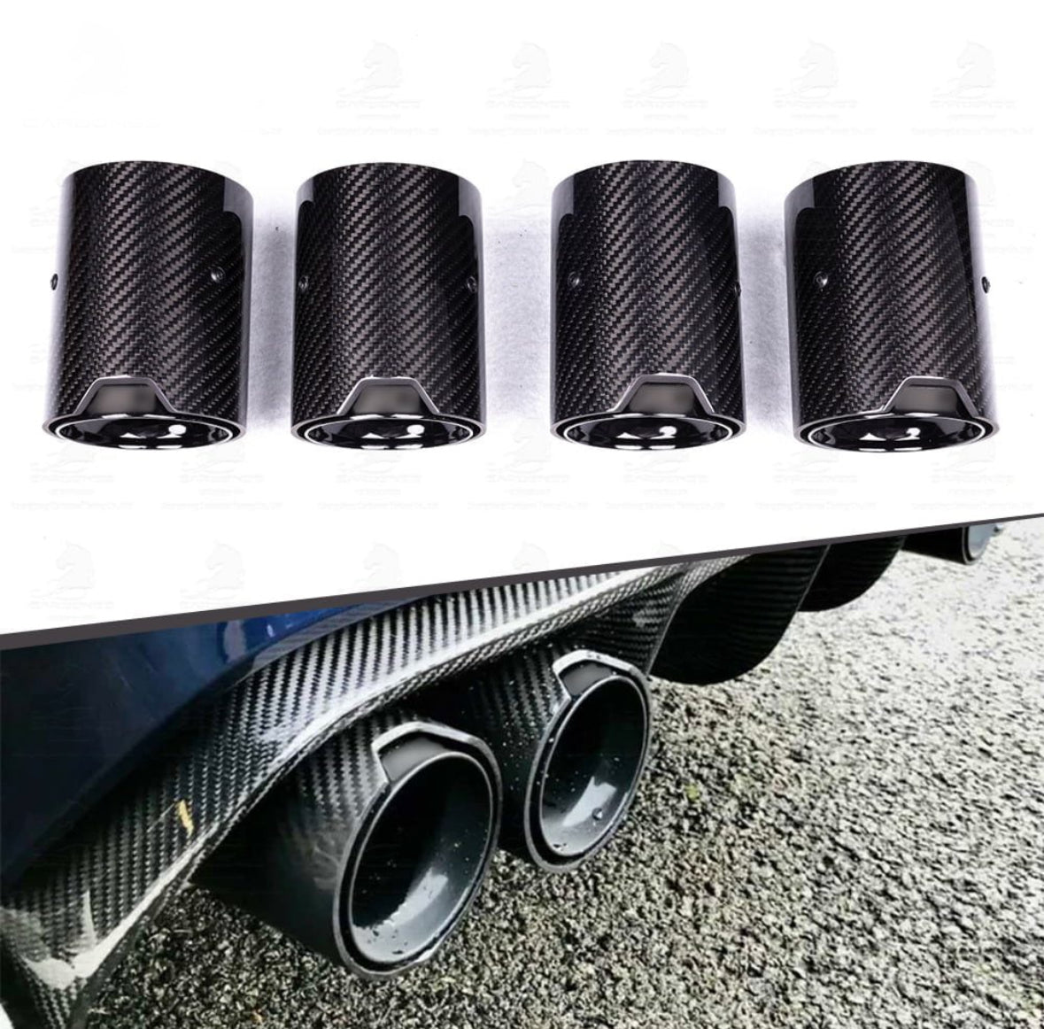 CARBON FIBER EXHAUST TIPS FOR BMW ///M MODELS