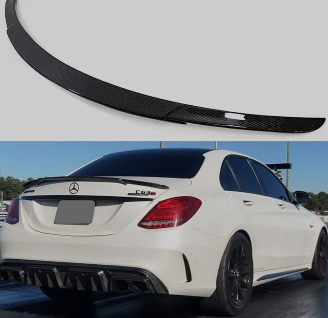 MERCEDES C63 AMG PSM STYLE CARBON SPOILER