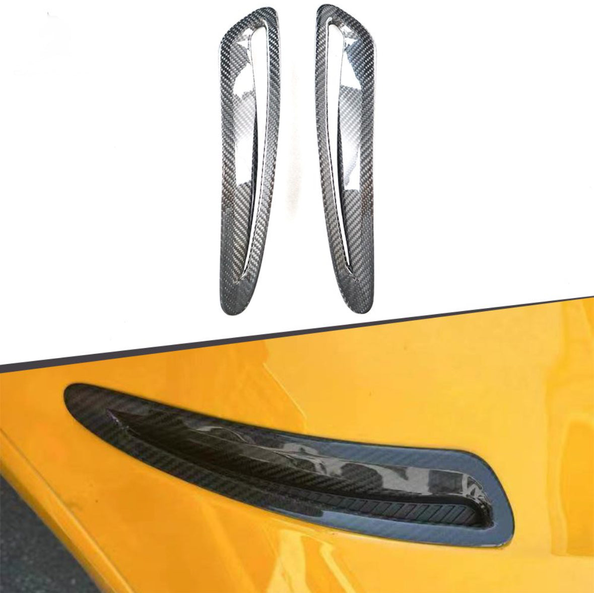 TOYOTA SUPRA CARBON FIBER HOOD VENTS WITH HOLES