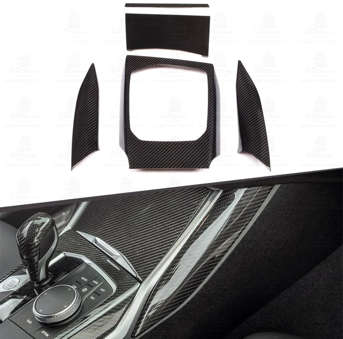 thumbnail image 2 of Carbon Fiber Style Center Console Trim Cover For BMW G42 220i M240i 2022+ 2 of 4