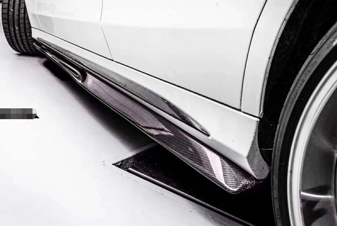 MERCEDES C63 PSM STYLE CARBON SIDE SKIRTS