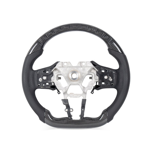 INFINITI Q60 GLOSSY CARBON FIBER BLACK NAPPA LEATHER STEERING WHEEL