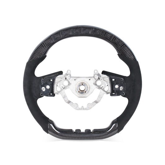 NISSAN GTR 2016-2024 CARBON FIBER ALCANTARA STEERING WHEEL WITH LED RACE DISPLAY