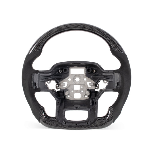 2021-2024 FORD F150 RAPTOR III IN GLOSS CARBON FIBER STEERING WHEEL & ALCANTARA GRIP