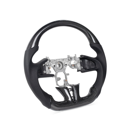 INFINITI Q50 GLOSSY CARBON FIBER BLACK NAPPA LEATHER STEERING WHEEL