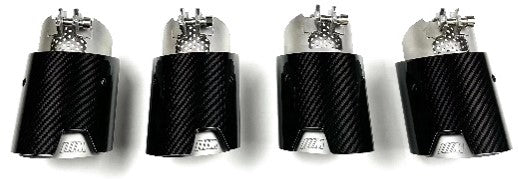 G82 CARBON EXHAUST TIPS CHROME