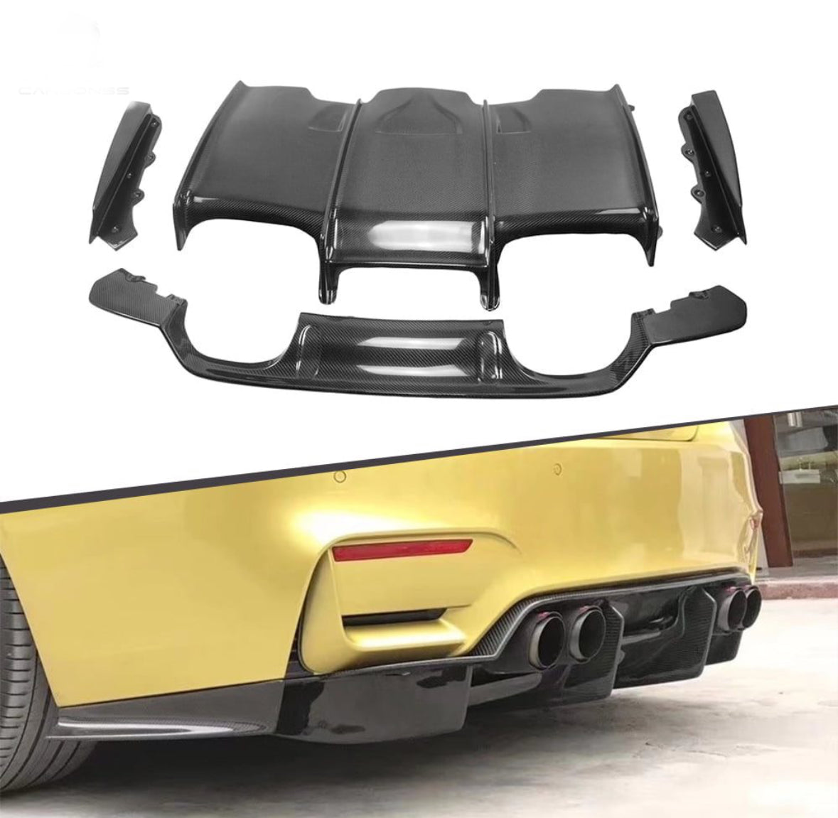 BMW F8X M3/M4 PSM Style Carbon Rear Diffuser