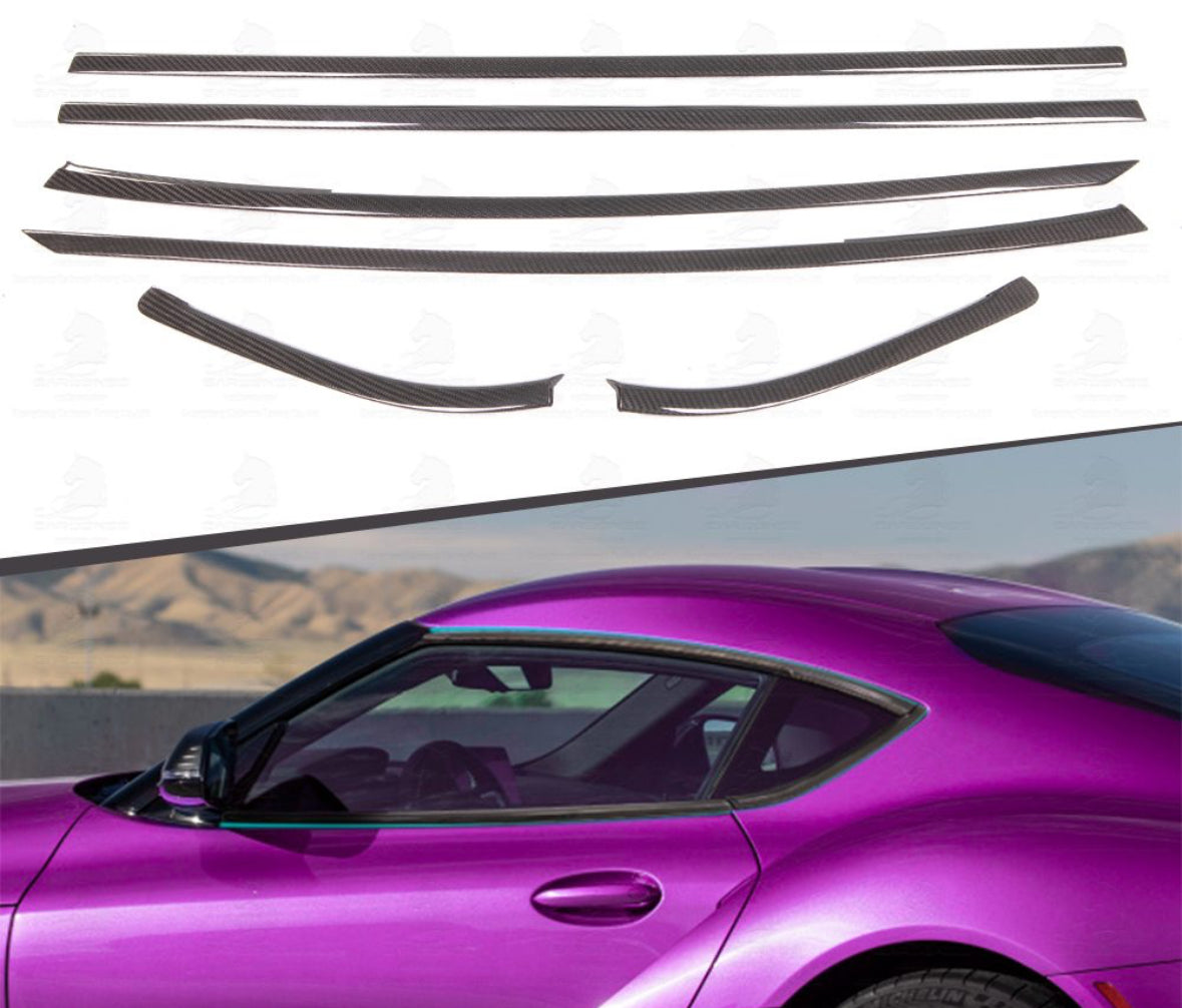 TOYOTA SUPRA MK5 CARBON FIBER WINDOW TRIM