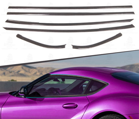 TOYOTA SUPRA MK5 CARBON FIBER WINDOW TRIM