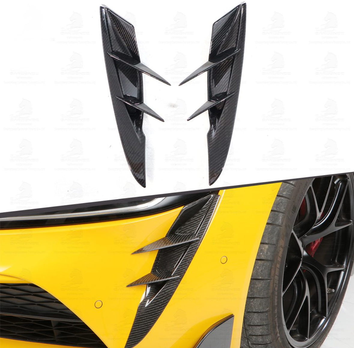 TOYOTA SUPRA MK5 CP TYPE CARBON FIBER BUMPER TRIMS