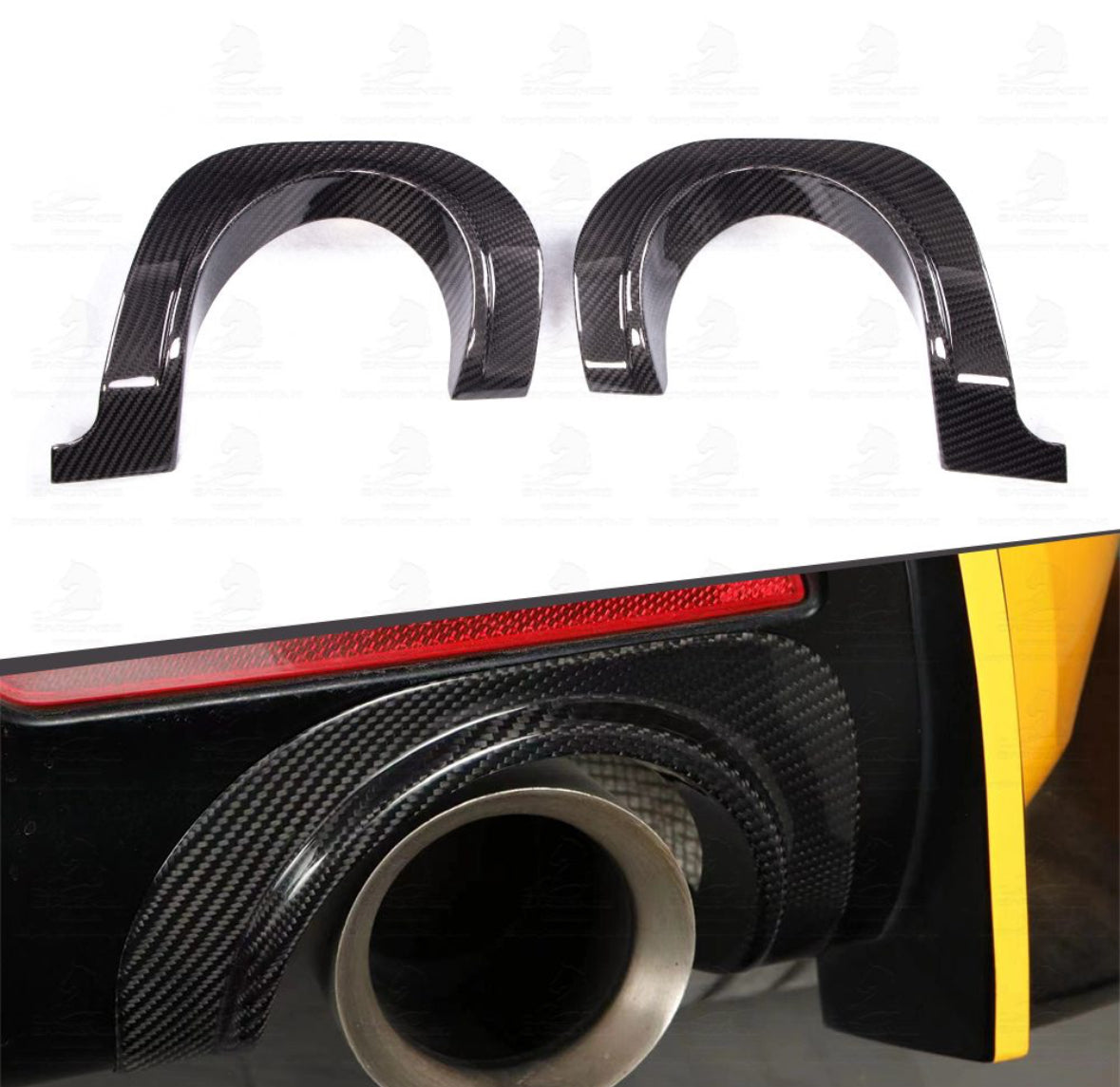 TOYOTA SUPRA MK5 CARBON FIBER EXHAUST TRIM COVERS