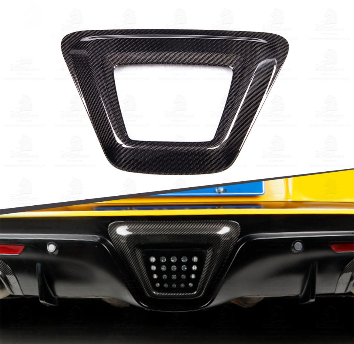 TOYOTA SUPRA MK5 CARBON FIBER RAIN LIGHT COVER TRIM