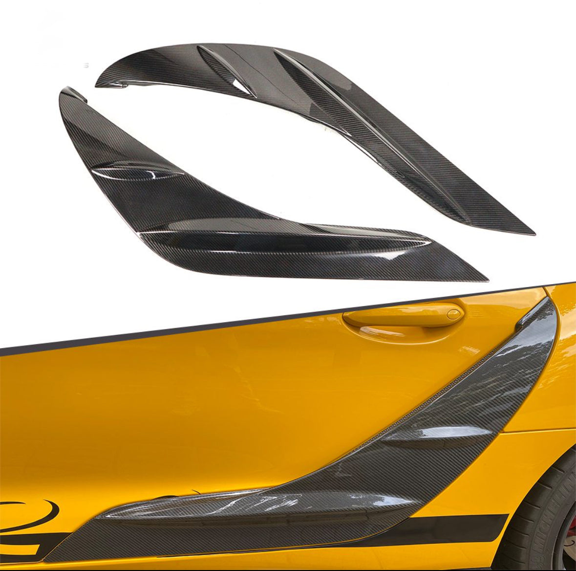 TOYOTA SUPRA MK5 CARBON FIBER DOOR PANEL COVERS