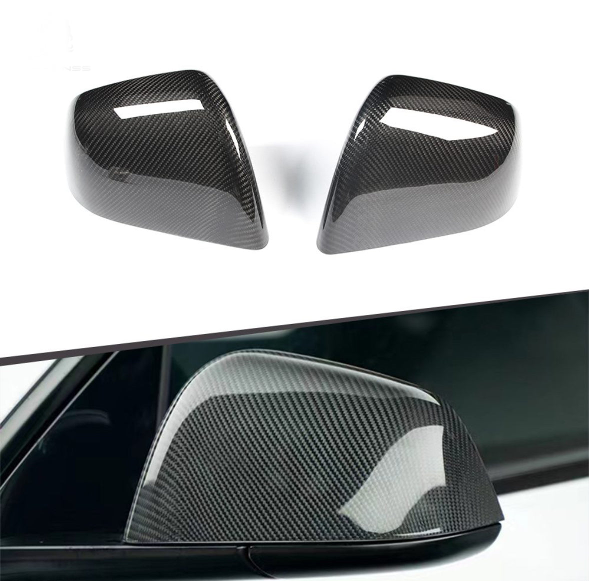 Tesla Model 3 Carbon Mirror Caps