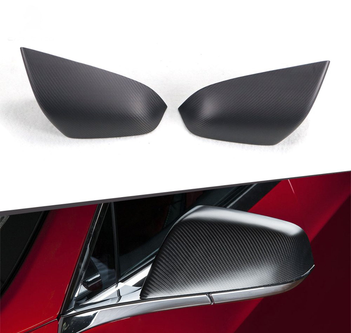 TESLA MODEL S CARBON MIRROR CAPS