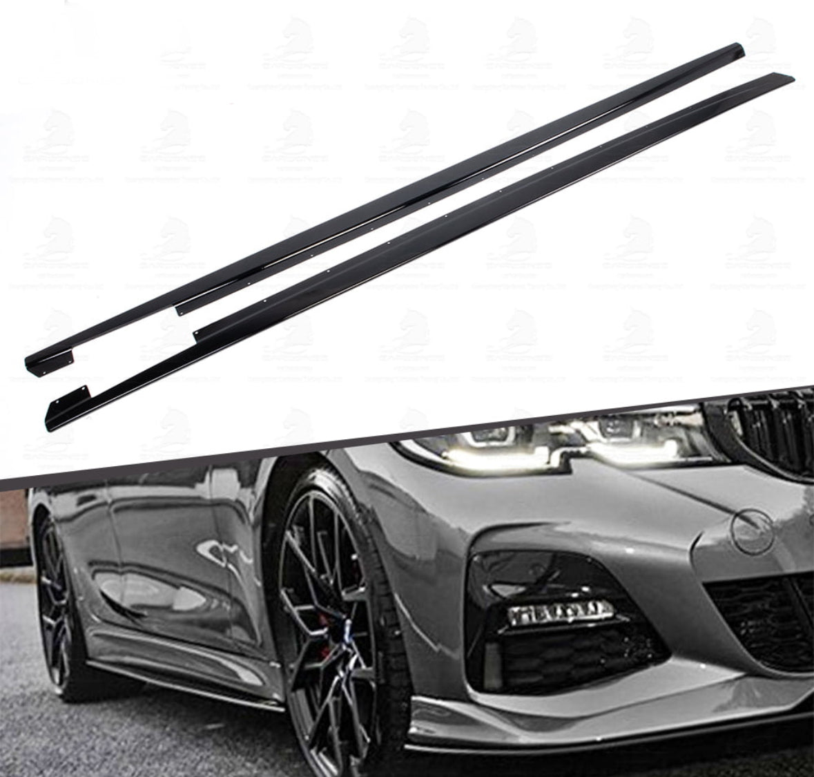 BMW G20 AC TYPE GLOSS BLACK SIDE SKIRTS