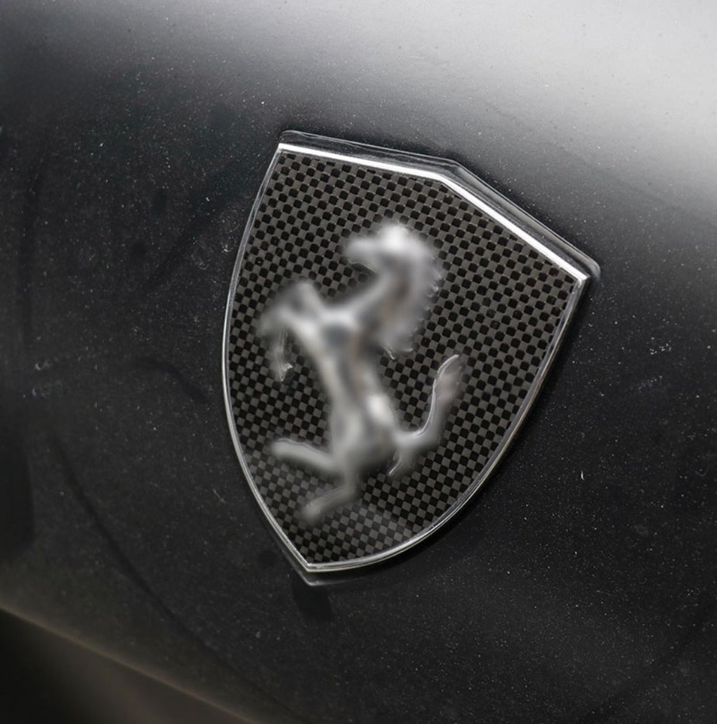 Ferrari F12/458/California Carbon Fenders Shield Logo
